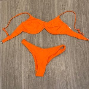 Neon Orange Bikini Set